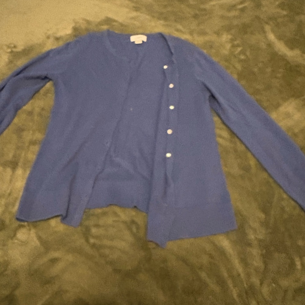 LOFT Blue Cardigan Sweater